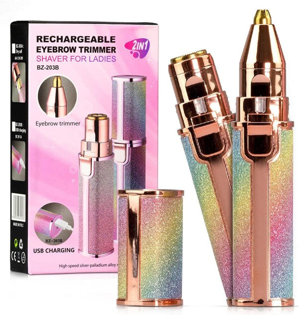 2-in-1 Facial Hair Remover & Eyebrow Trimmer – Pain-Free Precision Grooming