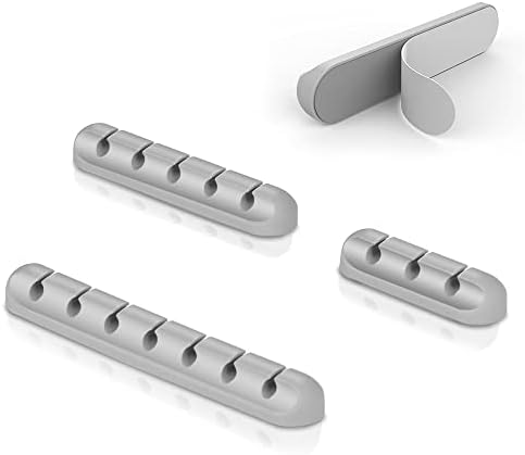 Cable Clip Organizer – 7 Slot Silicone Cable Holder with Strong Adhesive for Cables