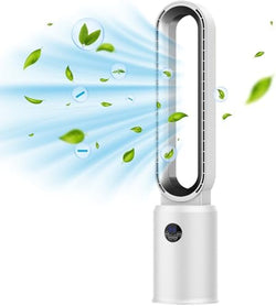 Image of Bladeless Tower Fan and Air Purifier in One – 24 Speeds, Quiet Operation, Remote & Touch Control