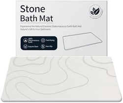 Image of Stone Bath Mat – 60×40 cm Diatomaceous Earth Non-Slip Quick-Drying Shower Mat