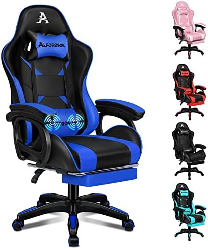 Gaming Chair with Massage, Footrest & Adjustable Recline 🎮💺