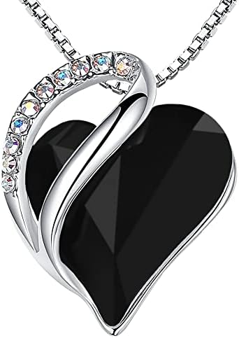 Leafael Infinity Love Heart Necklace Birthstone Necklace for Women