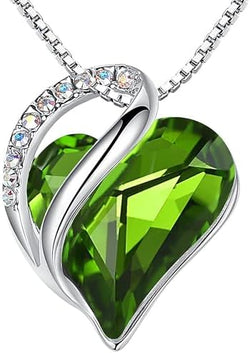 Image of Leafael Infinity Love Heart Necklace Birthstone Necklace for Women