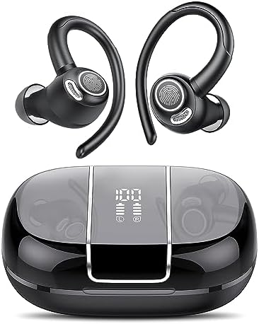 Bluetooth 5.3 Over-Ear Wireless Sport Earbuds – 48H Playback, LED Display