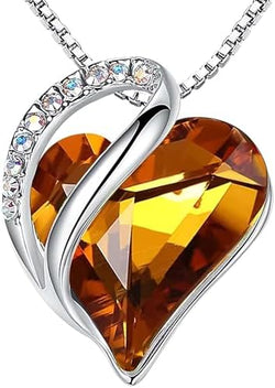 Image of Leafael Infinity Love Heart Necklace Birthstone Necklace for Women