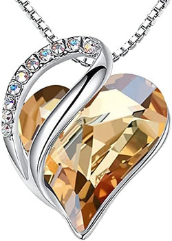 Image of Leafael Infinity Love Heart Necklace Birthstone Necklace for Women