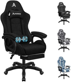 Image of Gaming Chair with Massage, Footrest & Adjustable Recline 🎮💺