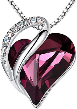 Image of Leafael Infinity Love Heart Necklace Birthstone Necklace for Women