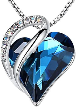 Image of Leafael Infinity Love Heart Necklace Birthstone Necklace for Women