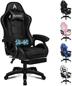 Image of Gaming Chair with Massage, Footrest & Adjustable Recline 🎮💺