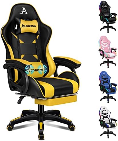 Gaming Chair with Massage, Footrest & Adjustable Recline 🎮💺