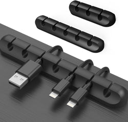Image of Cable Clip Organizer – 7 Slot Silicone Cable Holder with Strong Adhesive for Cables