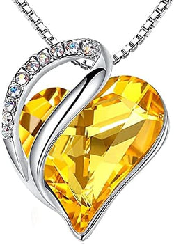 Image of Leafael Infinity Love Heart Necklace Birthstone Necklace for Women