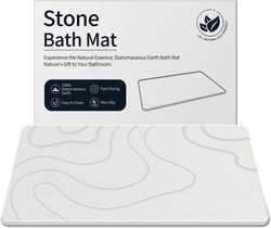 Image of Stone Bath Mat – 60×40 cm Diatomaceous Earth Non-Slip Quick-Drying Shower Mat