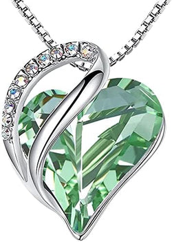 Image of Leafael Infinity Love Heart Necklace Birthstone Necklace for Women