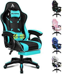 Image of Gaming Chair with Massage, Footrest & Adjustable Recline 🎮💺