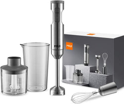 Image of MIUI 1000W 4-in-1 Hand Immersion Blender – 9-Speed Multi-Purpose Stainless Steel Stick Blender with Attachments
