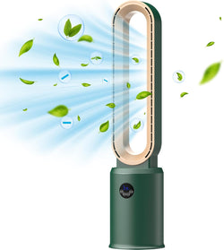 Image of Bladeless Tower Fan and Air Purifier in One – 24 Speeds, Quiet Operation, Remote & Touch Control