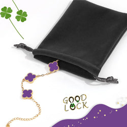 Image of 18K Gold Plated Four Leaf Clover Bracelet | Lucky Link Bracelet