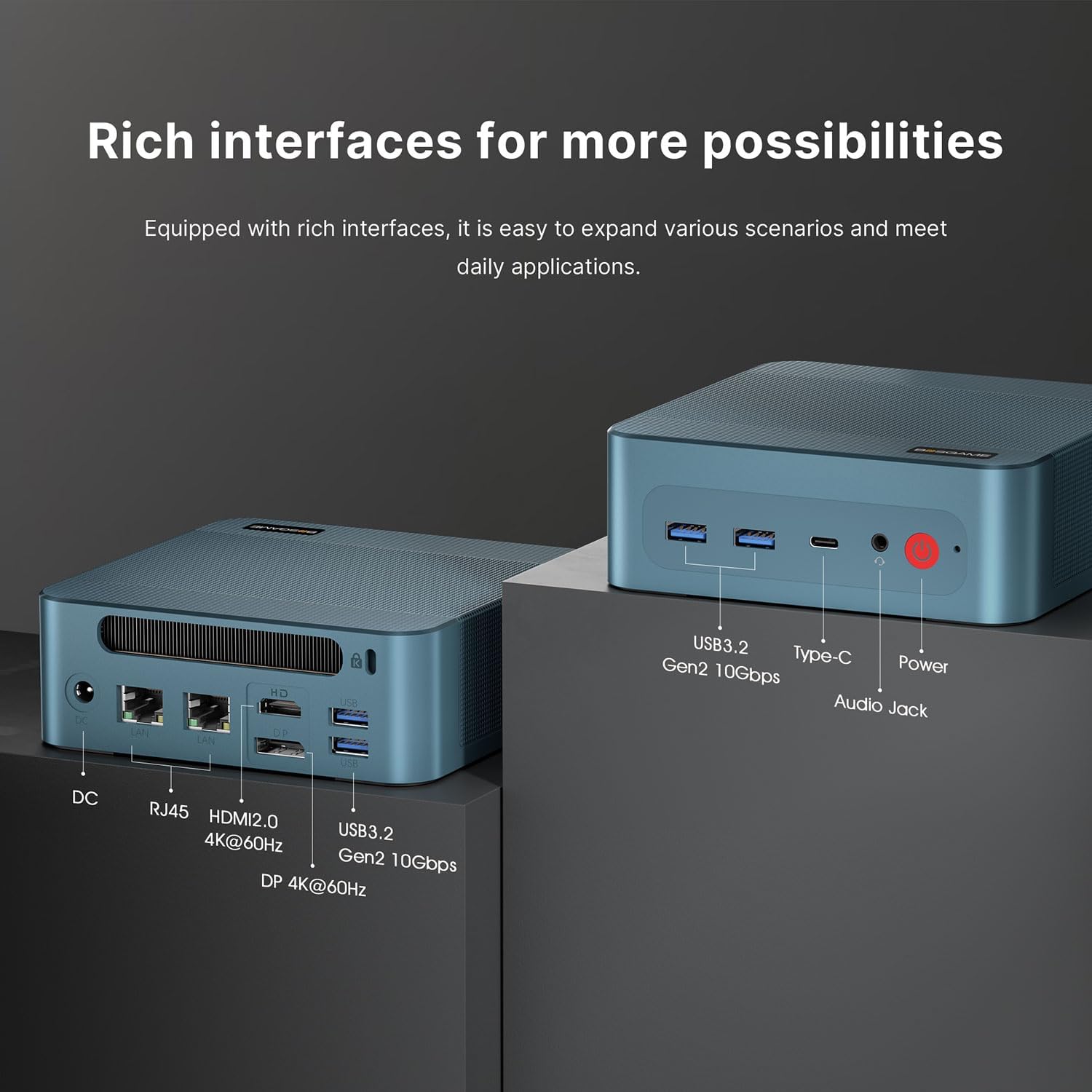 E4 Mini PC – AMD Ryzen 5 3550H | 16GB RAM, 1TB NVMe SSD | Triple Display Support