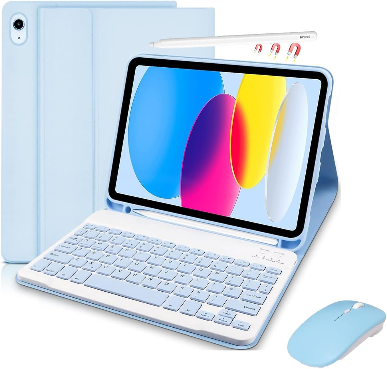 iPad Case Keyboard with Mouse – Compatible with 10.2