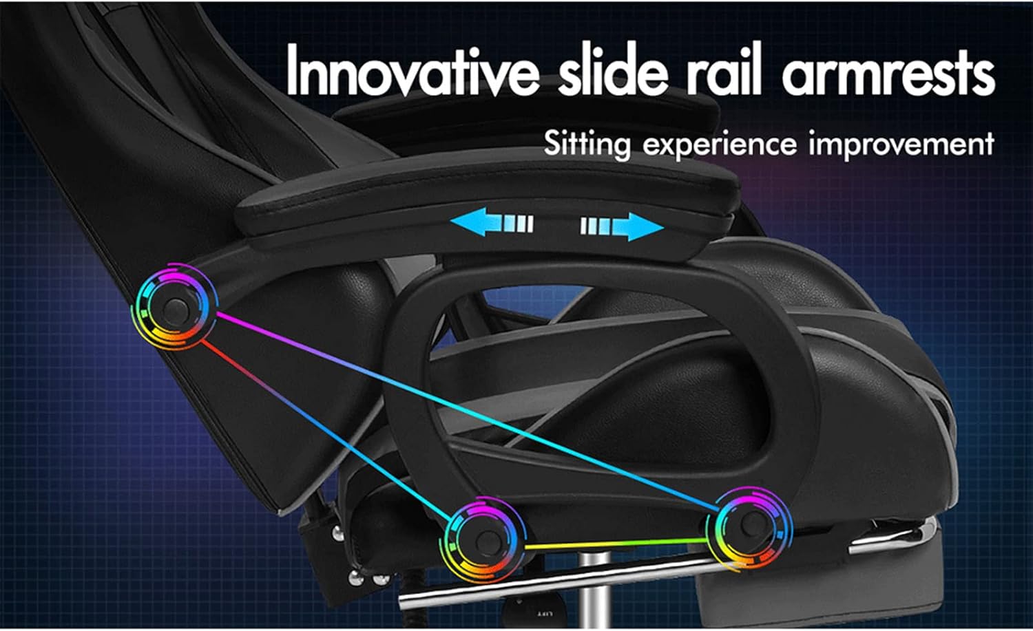Gaming Chair with Massage, Footrest & Adjustable Recline 🎮💺
