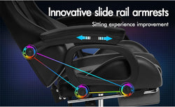 Image of Gaming Chair with Massage, Footrest & Adjustable Recline 🎮💺