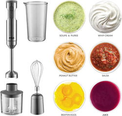 Image of MIUI 1000W 4-in-1 Hand Immersion Blender – 9-Speed Multi-Purpose Stainless Steel Stick Blender with Attachments