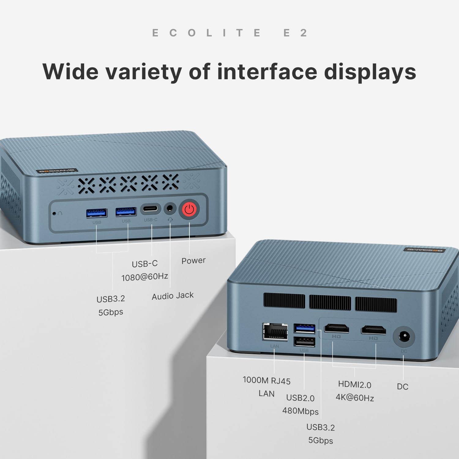 E4 Mini PC – AMD Ryzen 5 3550H | 16GB RAM, 1TB NVMe SSD | Triple Display Support