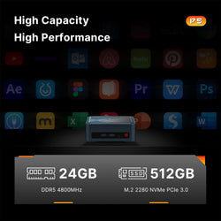 Image of E4 Mini PC – AMD Ryzen 5 3550H | 16GB RAM, 1TB NVMe SSD | Triple Display Support