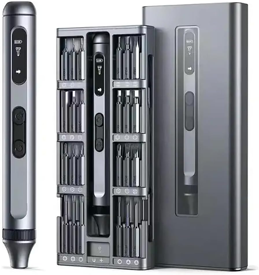 Powerful Cordless Electric Precision Screwdriver Set With LED Light , 52 in 1