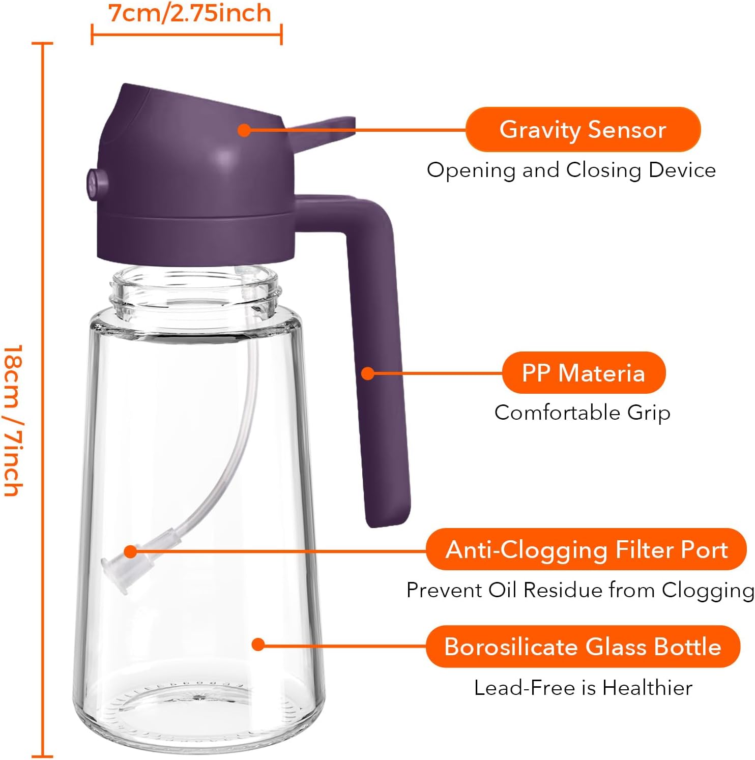 Olive Oil Dispenser, 2 in 1 Oil Sprayer for Cooking