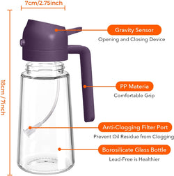 Image of Olive Oil Dispenser, 2 in 1 Oil Sprayer for Cooking
