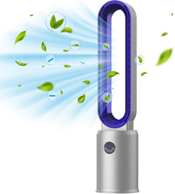 Image of Bladeless Tower Fan and Air Purifier in One – 24 Speeds, Quiet Operation, Remote & Touch Control
