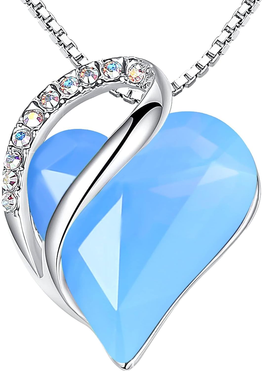 Leafael Infinity Love Heart Necklace Birthstone Necklace for Women