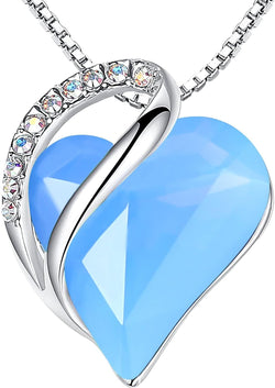 Image of Leafael Infinity Love Heart Necklace Birthstone Necklace for Women