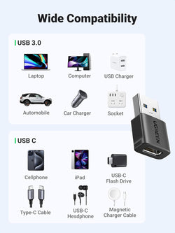Image of USB A to USB C Adapter (2-Pack)