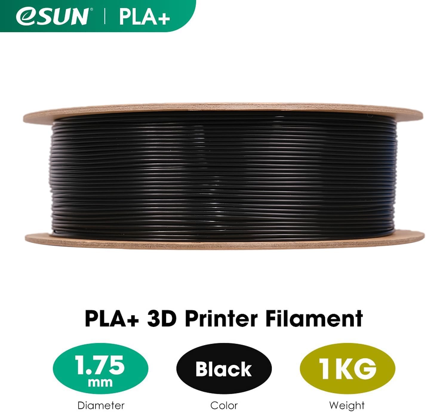 3D Printing Filament 1.75mm 1KG Black, High Accuracy