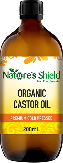 Image of Nature’s Shield Organic Castor Oil – 200 ml | Pure & Cold-Pressed