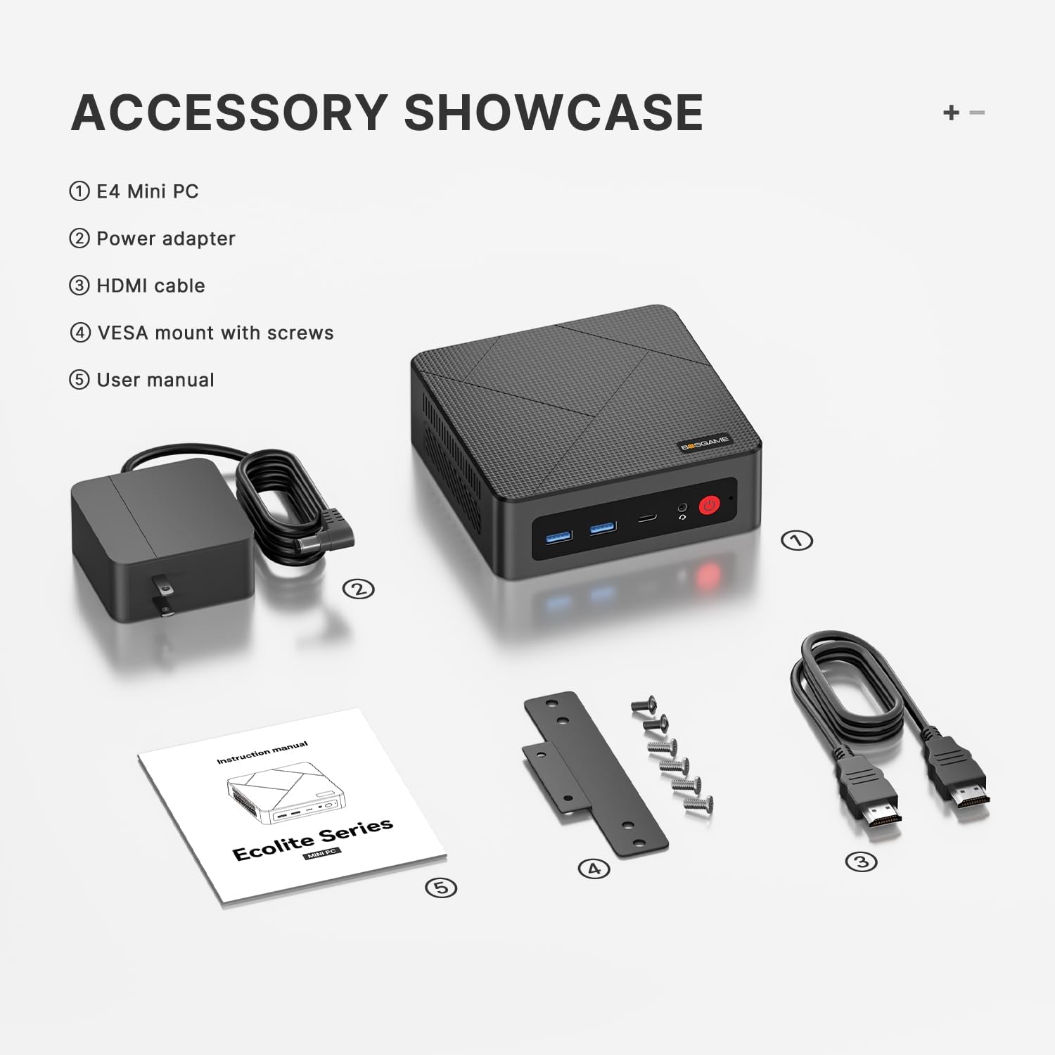 E4 Mini PC – AMD Ryzen 5 3550H | 16GB RAM, 1TB NVMe SSD | Triple Display Support