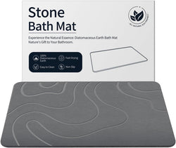 Image of Stone Bath Mat – 60×40 cm Diatomaceous Earth Non-Slip Quick-Drying Shower Mat