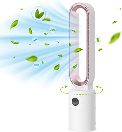 Image of Bladeless Tower Fan and Air Purifier in One – 24 Speeds, Quiet Operation, Remote & Touch Control