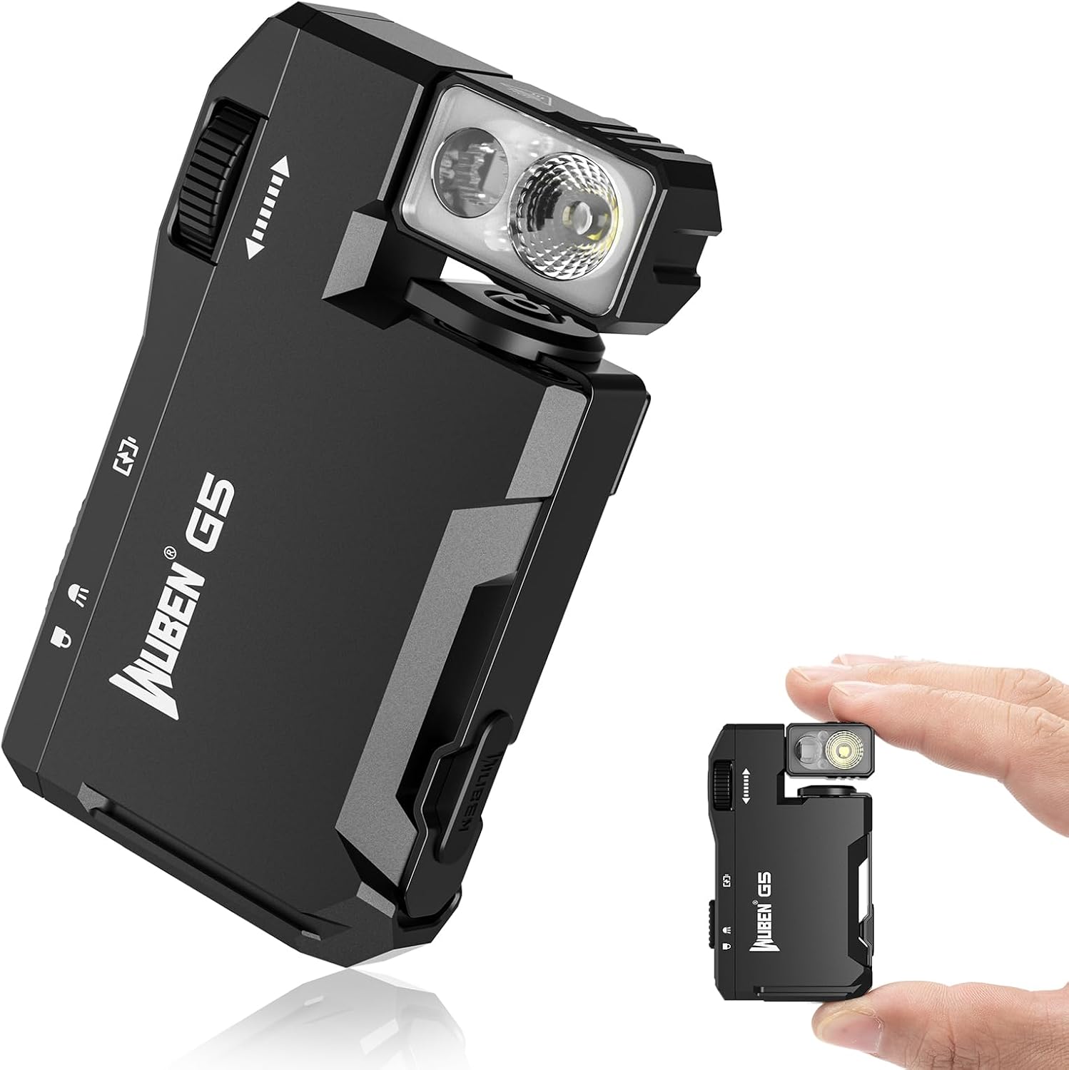 Rechargeable EDC Flashlight – Compact, Magnetic, Dual-Light Source, IP68 Waterproof, 400 Lumens, Type-C Fast Charging