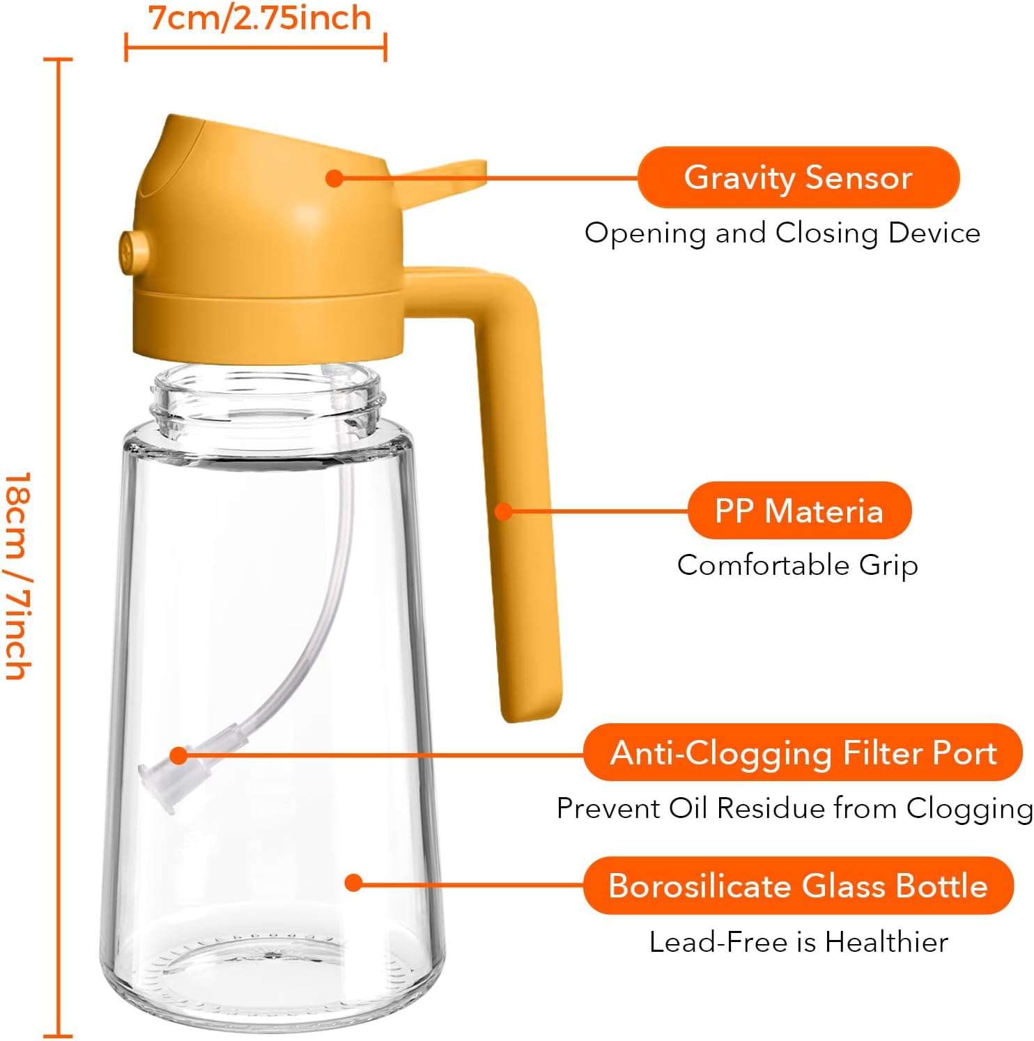 Olive Oil Dispenser, 2 in 1 Oil Sprayer for Cooking