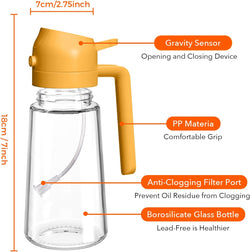Image of Olive Oil Dispenser, 2 in 1 Oil Sprayer for Cooking