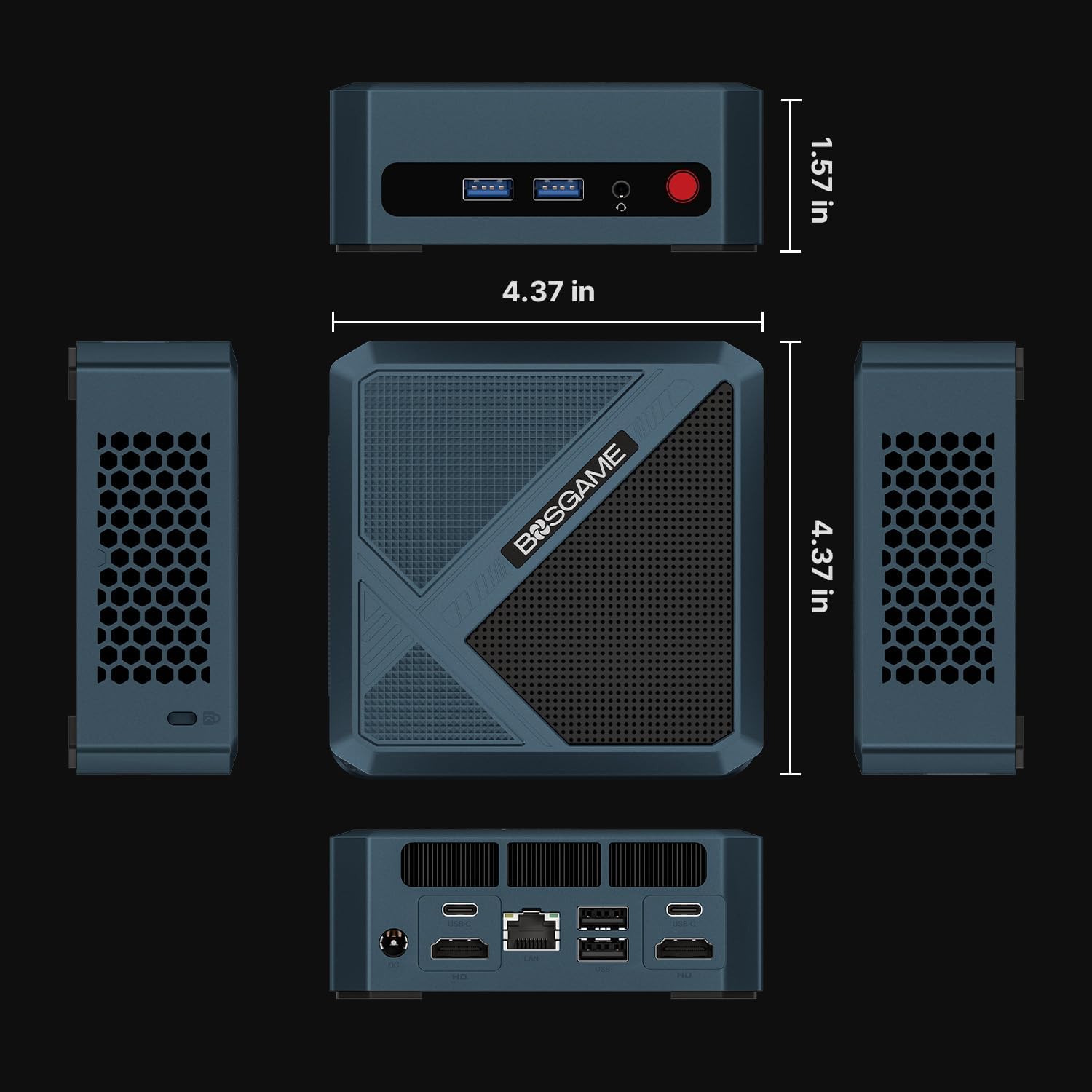 E4 Mini PC – AMD Ryzen 5 3550H | 16GB RAM, 1TB NVMe SSD | Triple Display Support