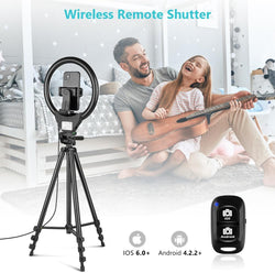 Image of LED Circle Light with Phone Holder | Perfect for Live Streaming, Makeup, YouTube Videos, and TikTok