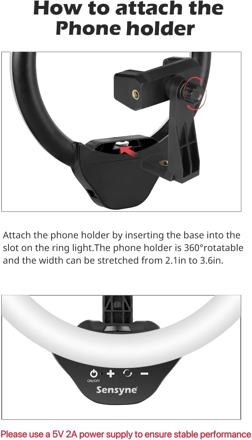 LED Circle Light with Phone Holder | Perfect for Live Streaming, Makeup, YouTube Videos, and TikTok