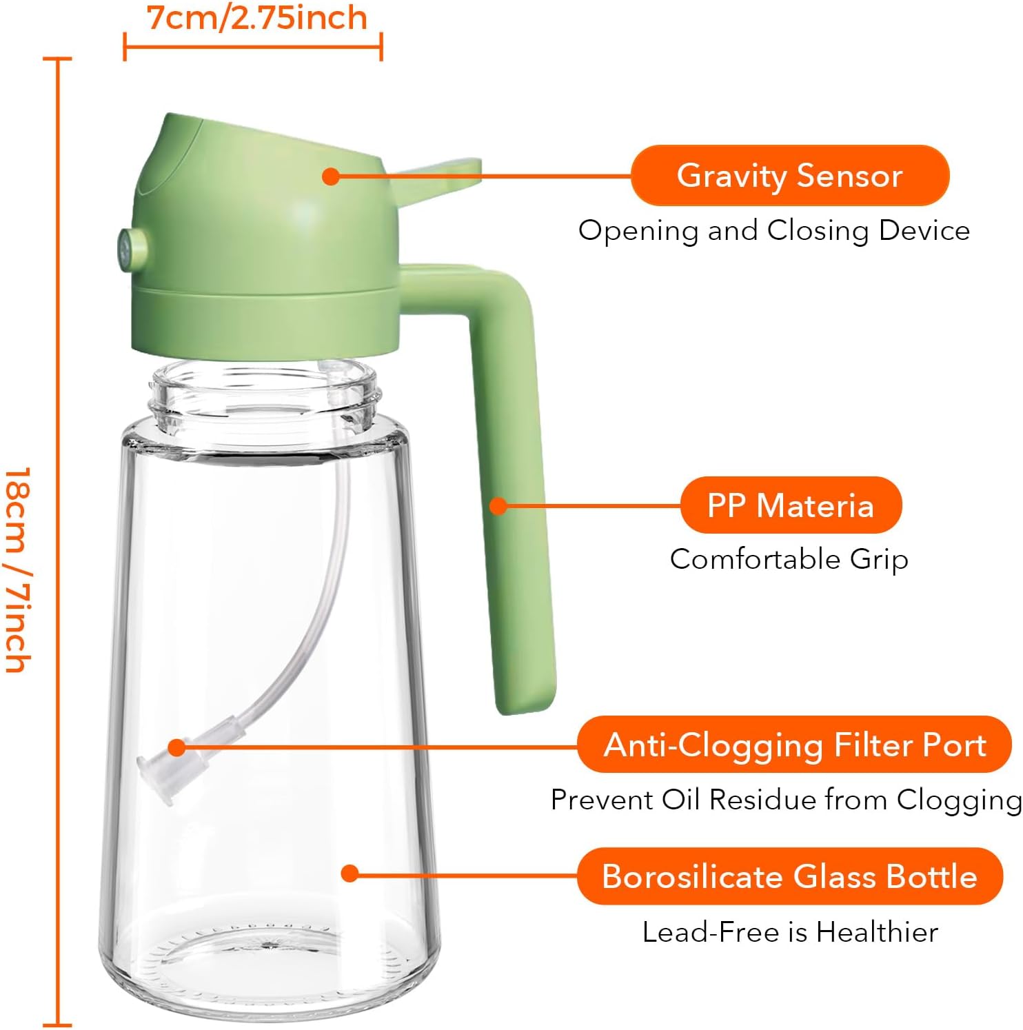 Olive Oil Dispenser, 2 in 1 Oil Sprayer for Cooking