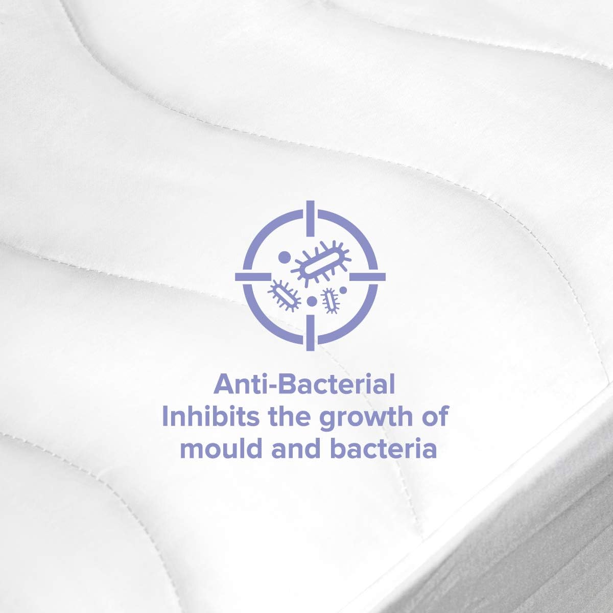 Soft Cotton Mattress Protector with Waterproof Backing & Anti-Bacterial Polyester Filling
